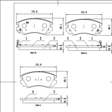 D924 oem brake pads manufacturer semi metallic brake pads ceramic brake pads for hyundai